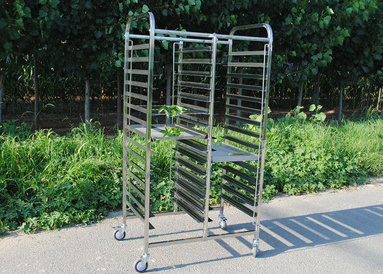 Ruote di resistenza di Tray Rack Trolley With Heat dell'acciaio inossidabile dello SGS 1.2mm